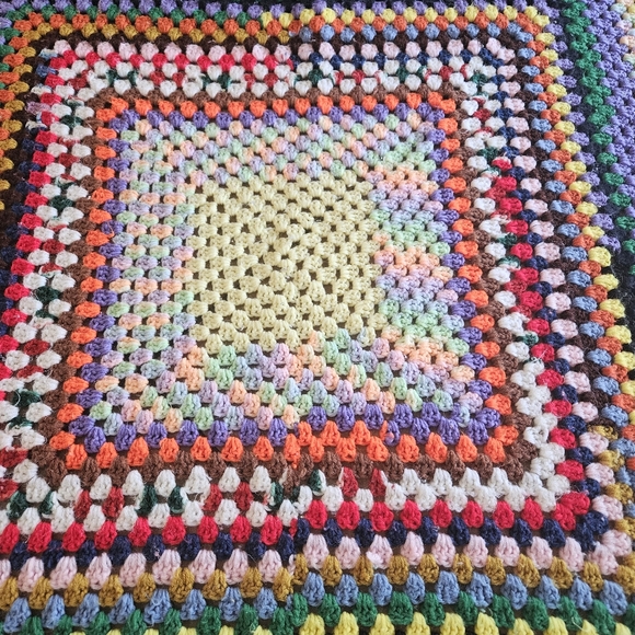 Square Purple and Yellow Afgan 56x56 - Picture 2 of 5